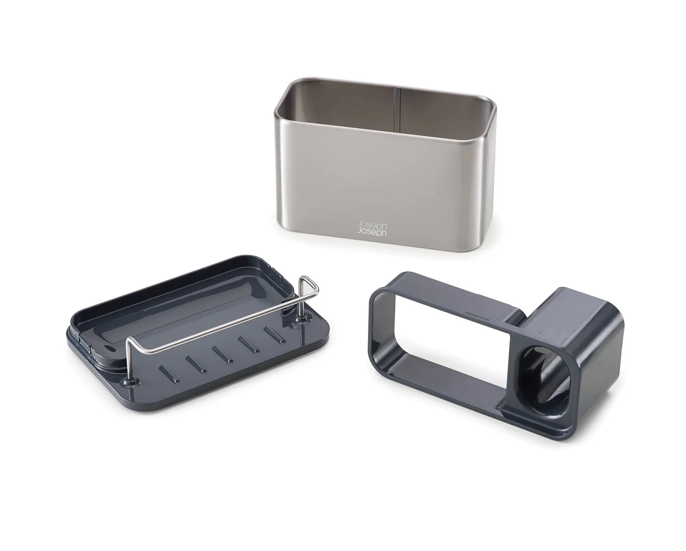 Disassembled steel body, base and holder illustrate the maker's hand-cleaning routine.