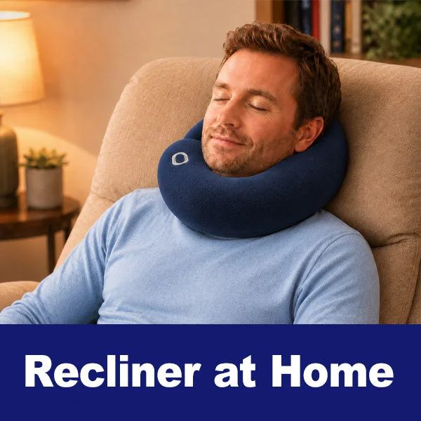 Manufacturer reclining-chair scene illustrates another resting setting in Navy.