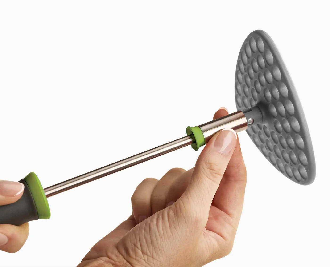 The collar and folding plate change between use and storage positions.