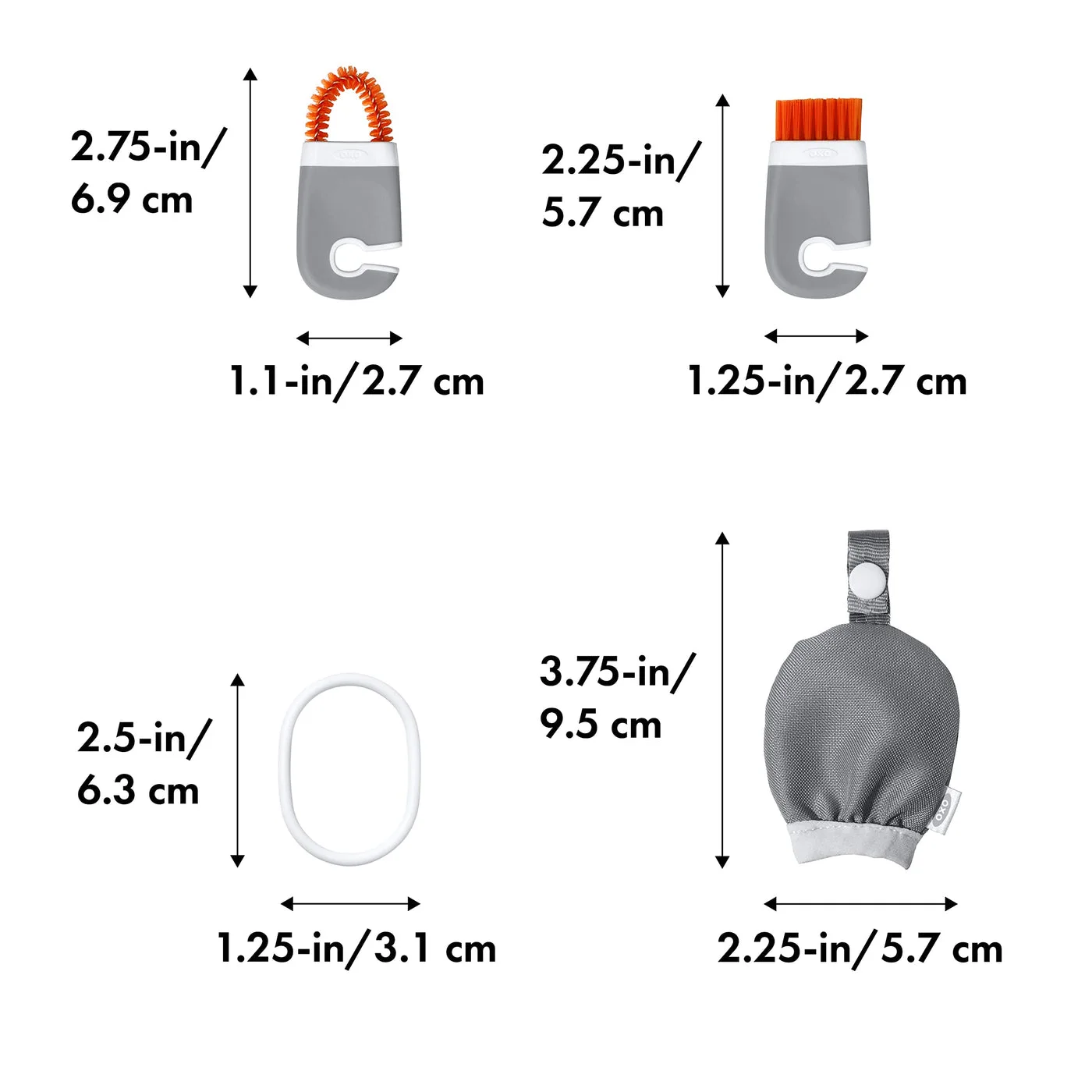 Retailer reference dimension diagram of the set components.