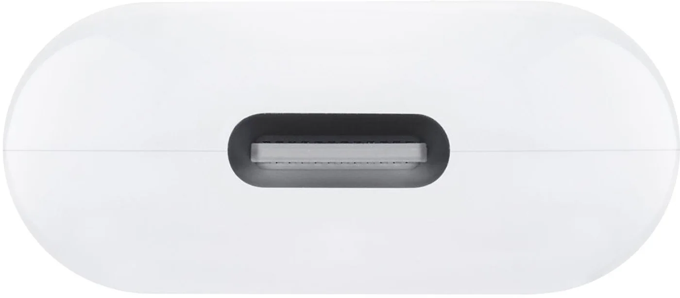 The charging port on the original adapter.