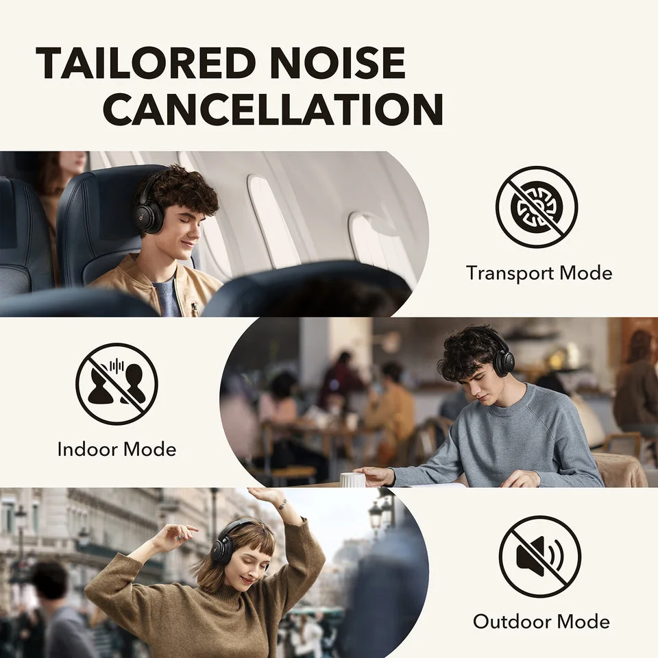 Manufacturer guide to the selectable Q30 noise-control modes.