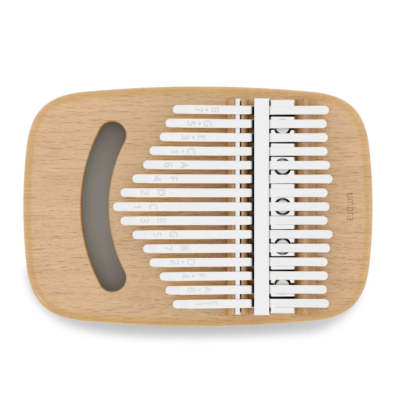 A top view makes the fifteen-key layout visible.