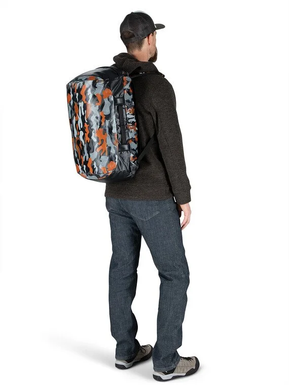 Alternate Black Orange Camo bag illustrates hand carry, not selected color.