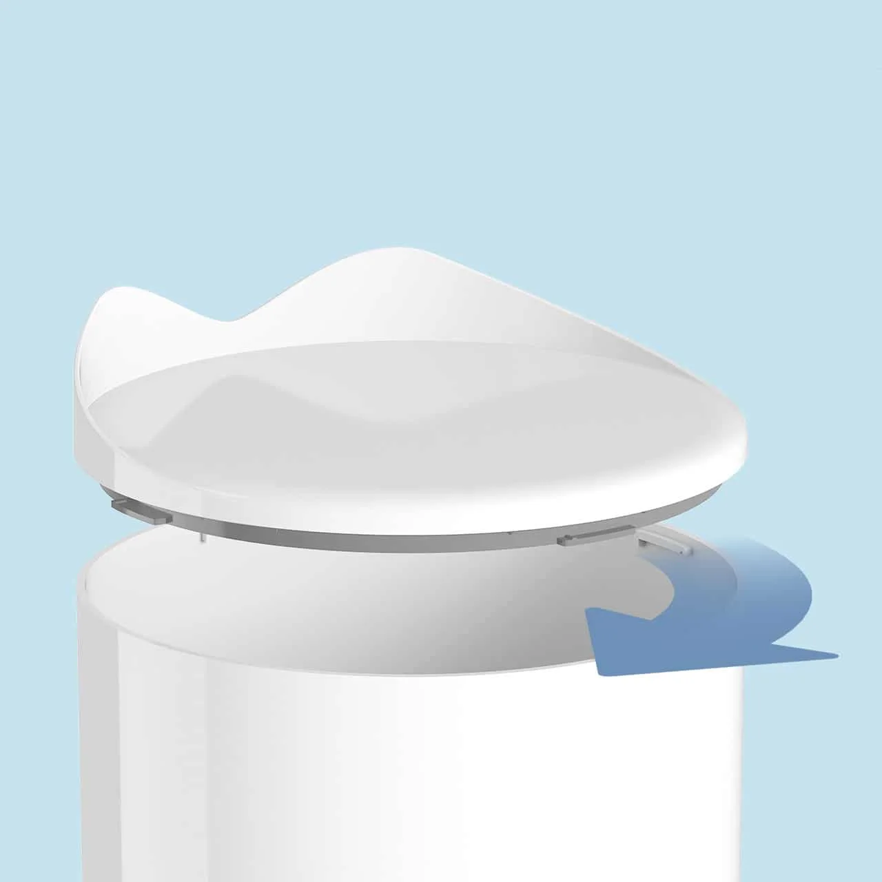 Lid opening for reservoir refilling.