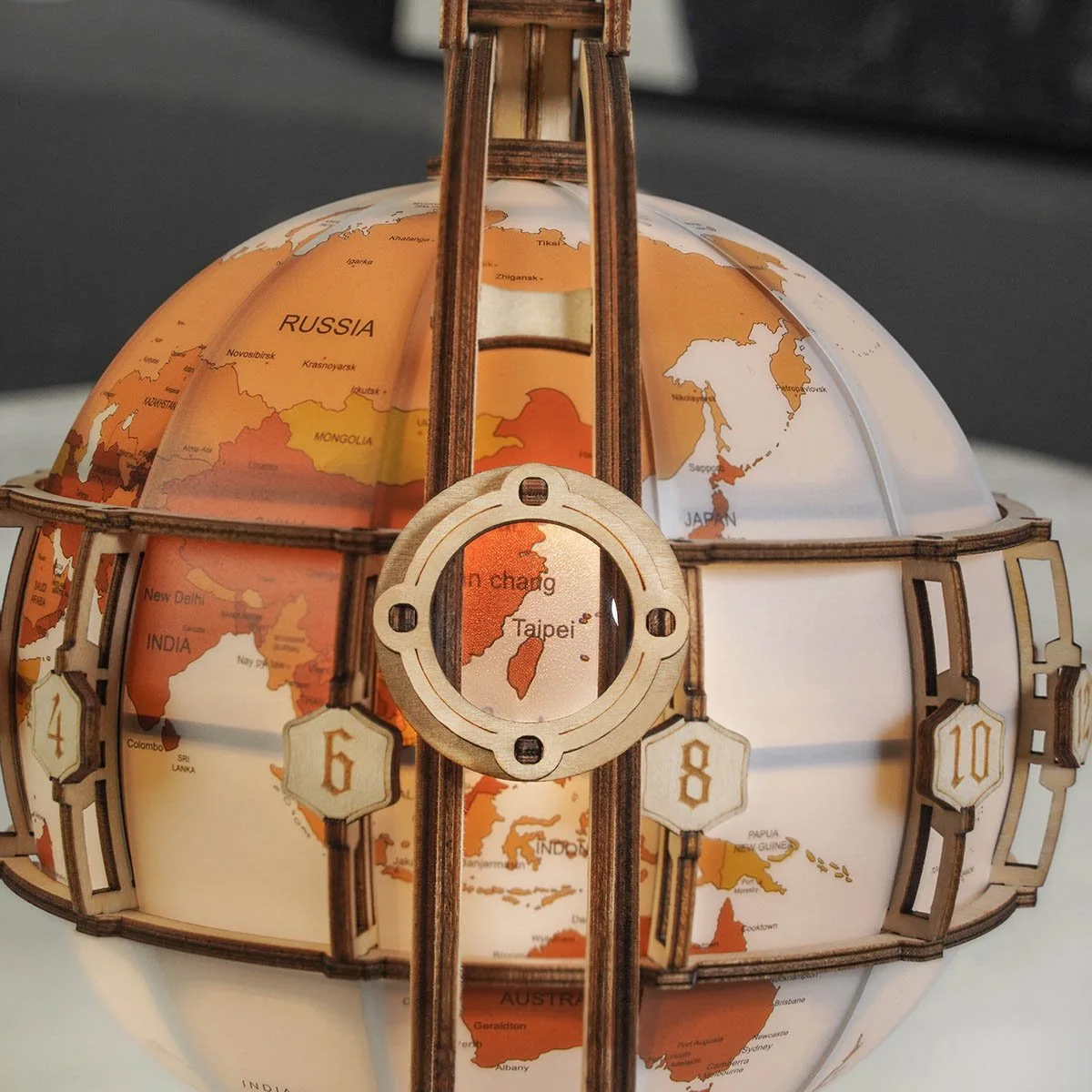 Movable magnifier and map-surface detail