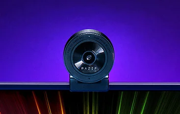 Front view of the Kiyo X camera and compact stand; required USB connection should be considered.