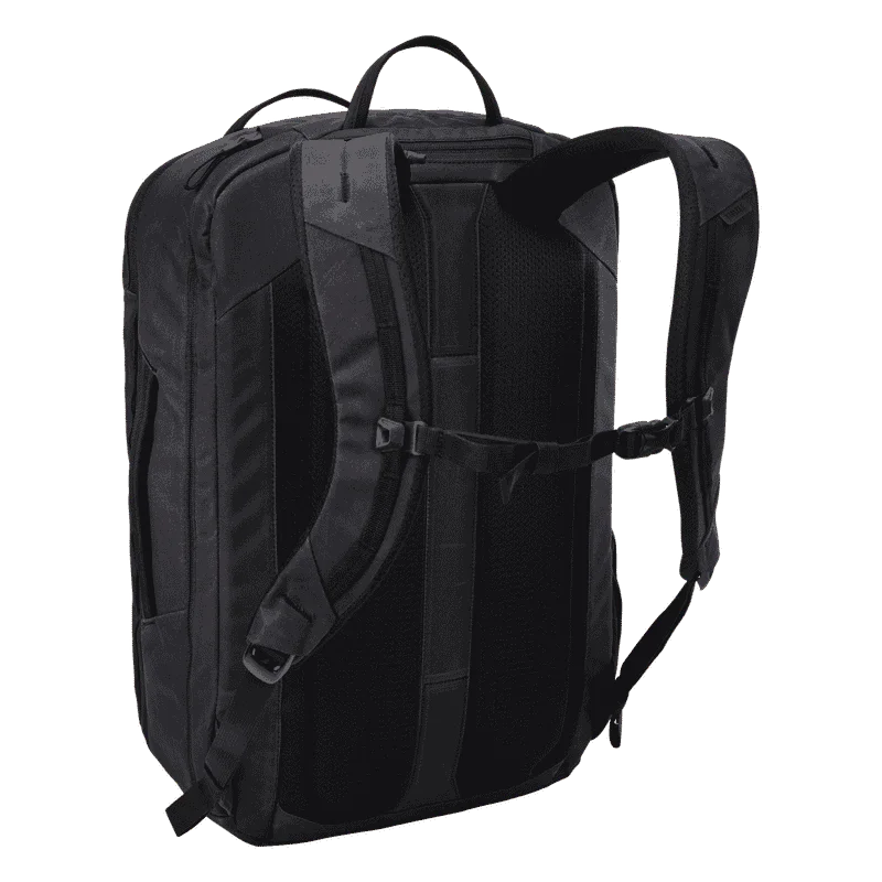 Back panel and shoulder straps of the black 40L model.