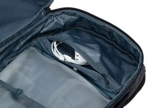 Internal zippered mesh storage area.