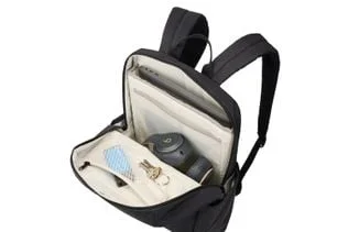 Inner mesh pocket and example accessories.