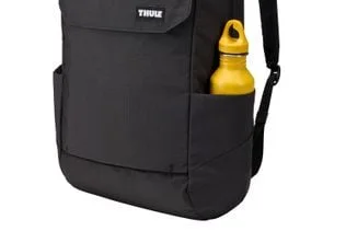Side pocket with an illustrative bottle, not included.