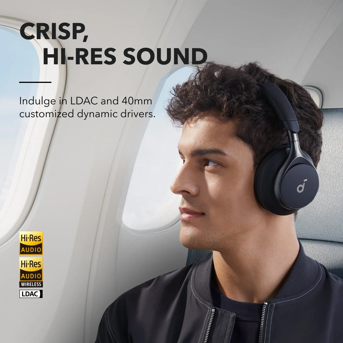 Space One listening and LDAC feature illustration; compatible source equipment is required.