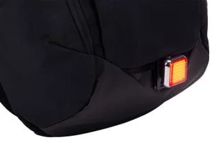 Bike-light attachment position illustrated with a light not included.
