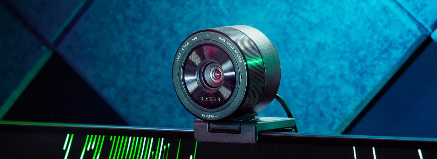 Kiyo Pro Ultra mounted above a display in Razer's reference setup.