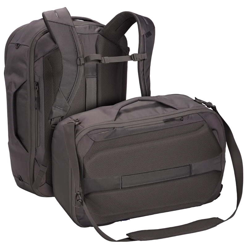 Backpack carry and the removable attaché illustrated together.