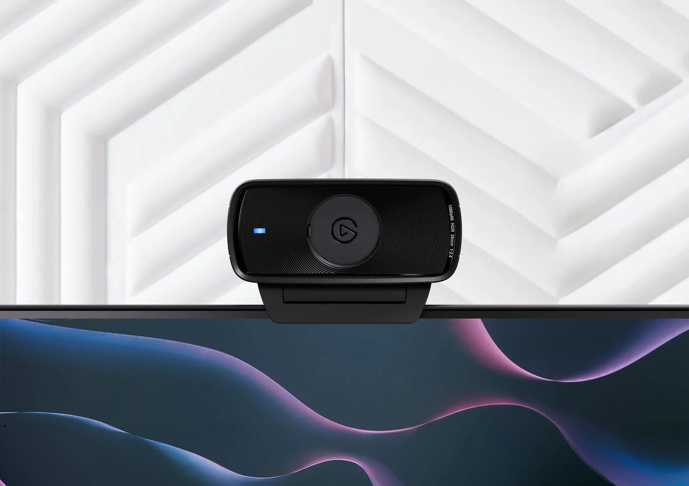 The same mounted model with its privacy shutter closed.