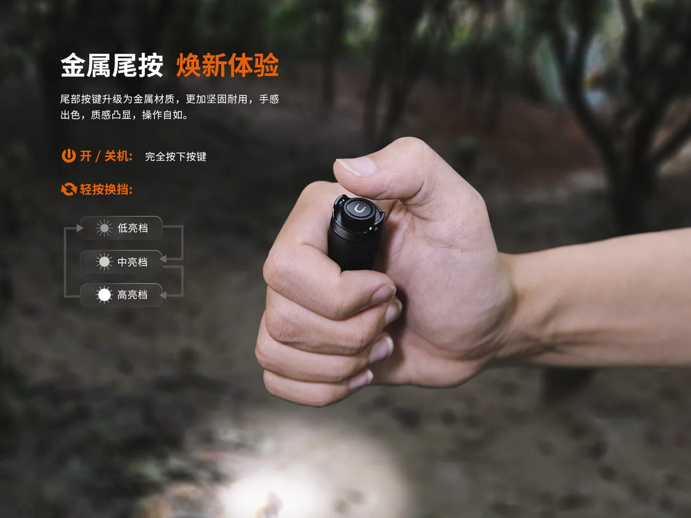 Hand-held tail-switch demonstration.