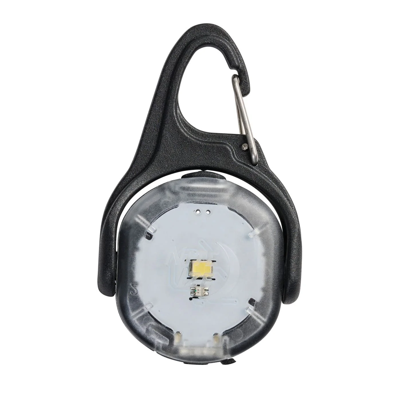 Rechargeable MoonLit front view with integrated clip; not the older coin-cell edition.