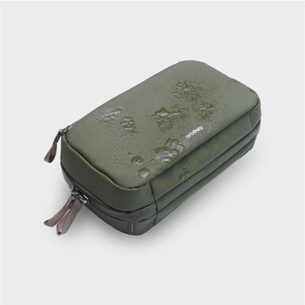 Water on the exterior in a maker demonstration; not proof of waterproof storage.