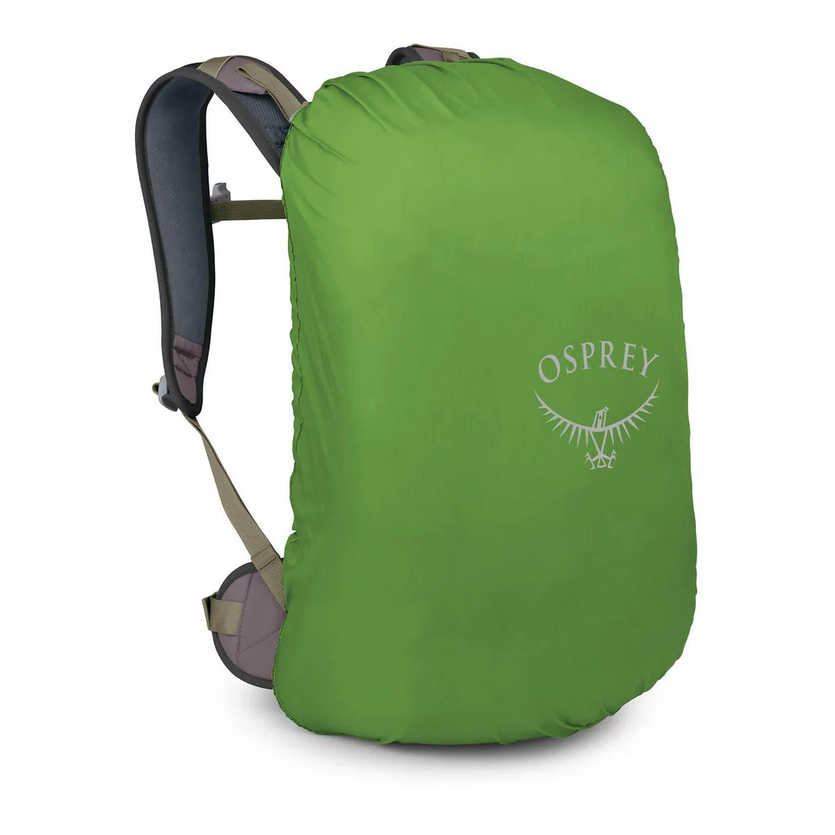 Included raincover fitted over the selected pack.