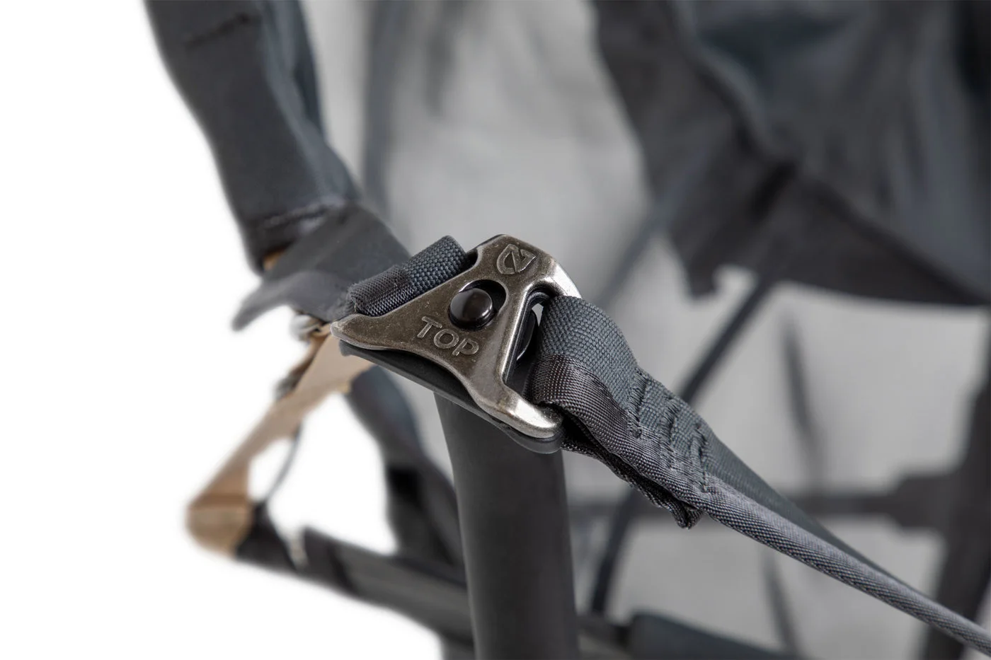 Recline-mechanism buckle detail on the maker's Black Pearl reference colour, not selected Marsh.
