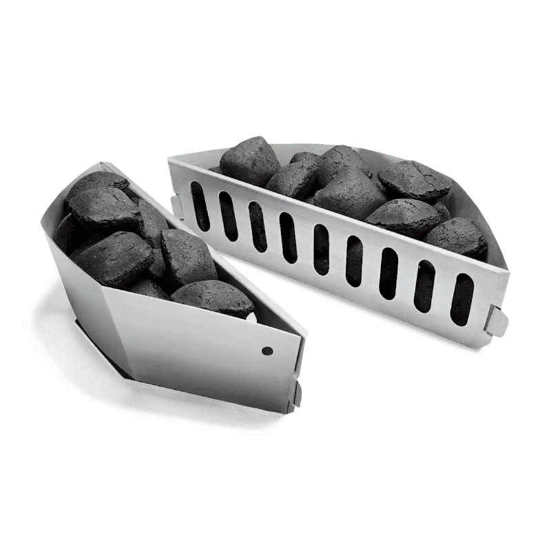 Maker loading example with briquettes; fuel is not included.