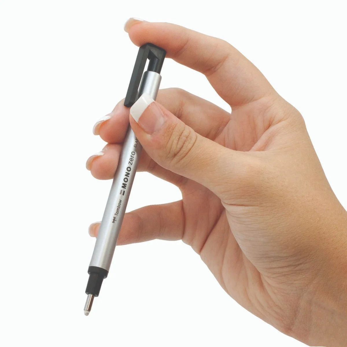 Button operation illustration for advancing the eraser.