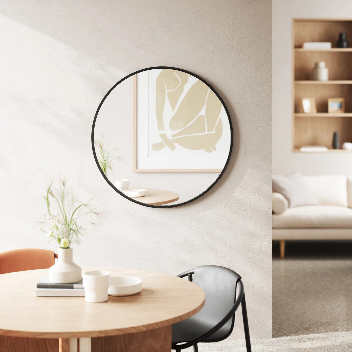 Dining-room styling example; table, chairs and decorations are not supplied.