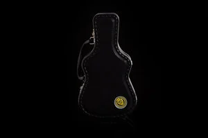 Selected black guitar-case tin, shown closed.