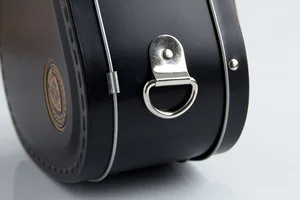 Metal ring for attaching an owner-supplied strap; strap is not included.