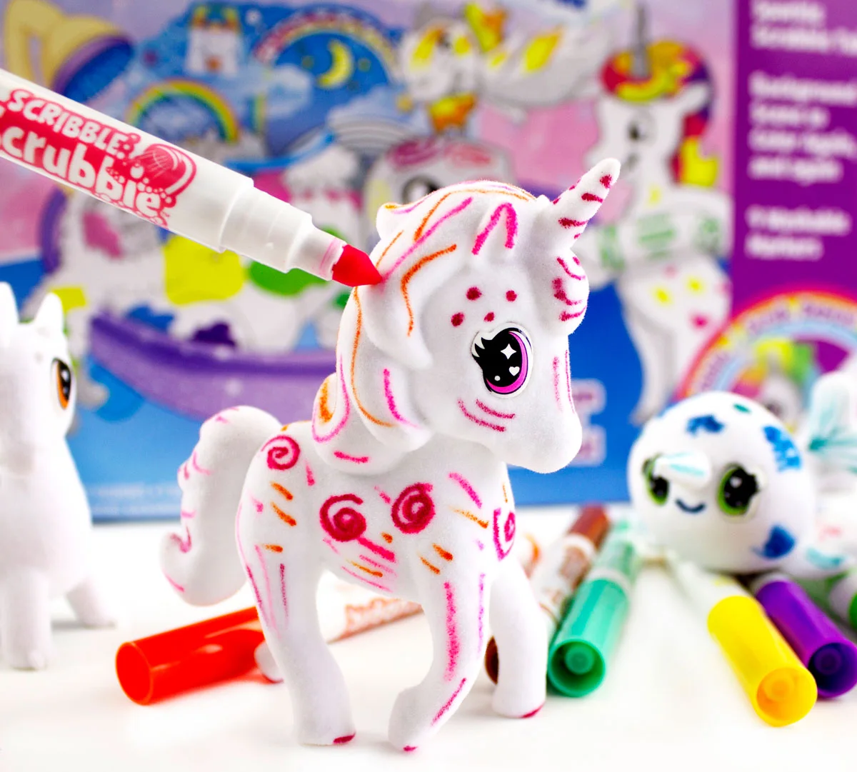 Manufacturer coloured-unicorn example demonstrates drawing on a figure; not our result.