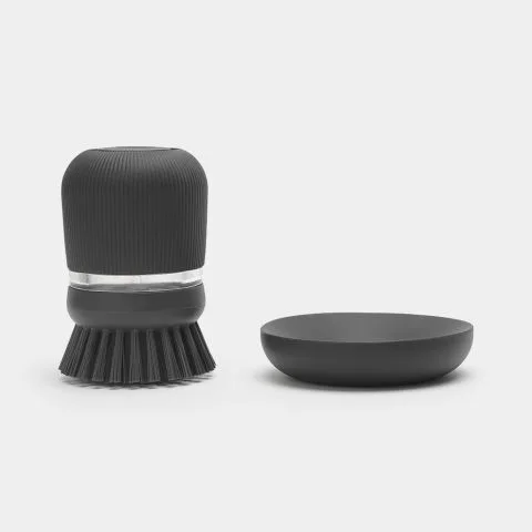 Brush and separate drip-catching stand.