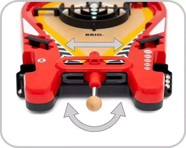 The launcher pivots to change the direction of a shot.