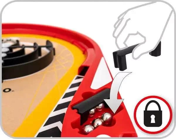 The illustrated side retaining piece is handled separately from the scoring area.
