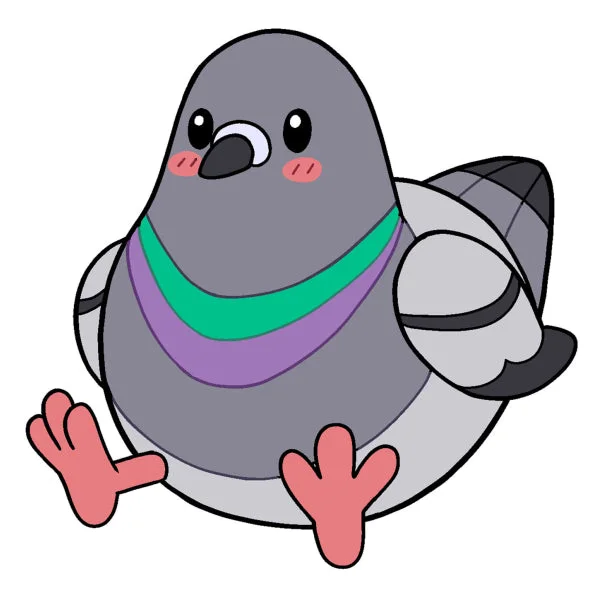 Brand design illustration, not a photograph of the finished plush.