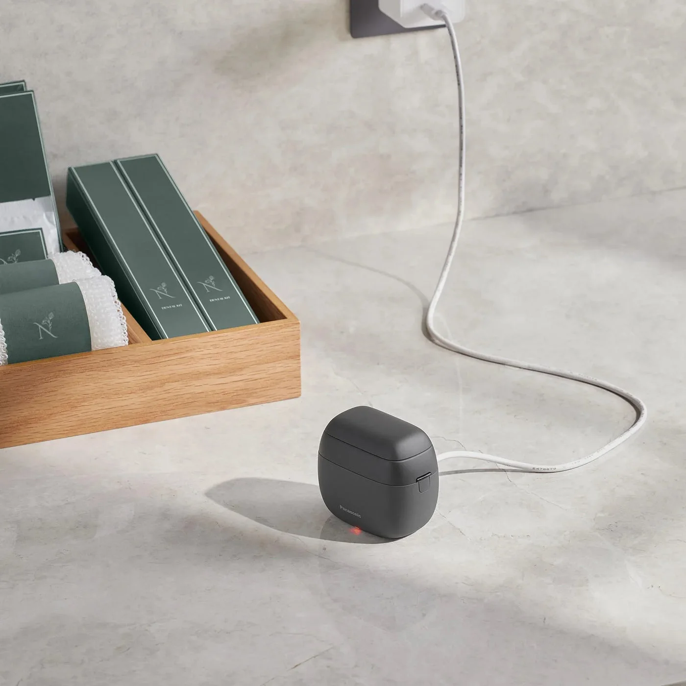 USB-C charging reference for the Black model; keep charging equipment away from water.