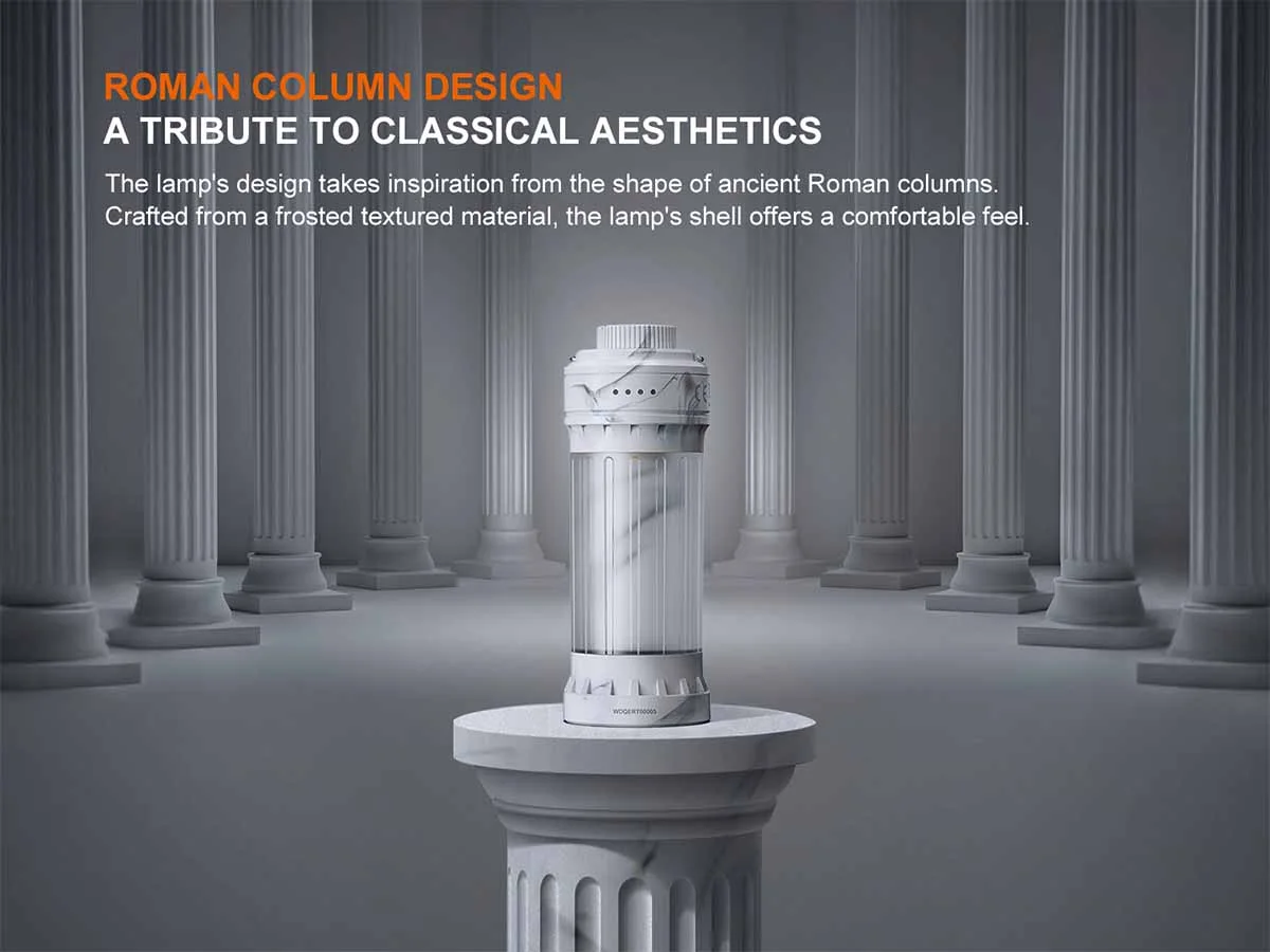 White-finish decorative styling illustration, not a second included product.