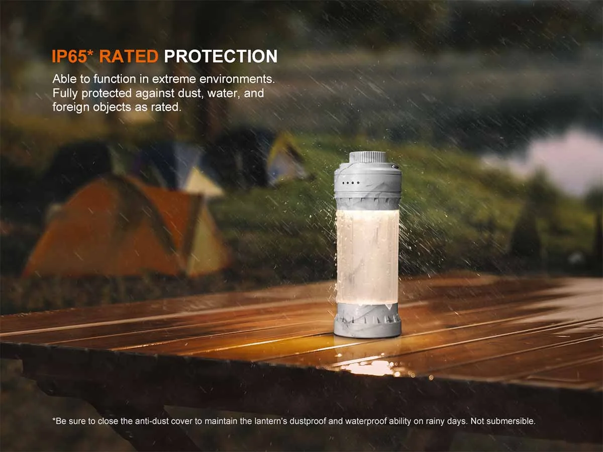 IP65 rain-protection illustration does not indicate immersion protection.