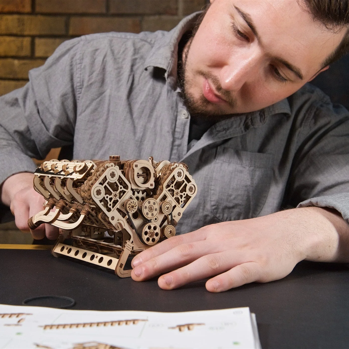 Manufacturer staged model interaction, not a personal build test.