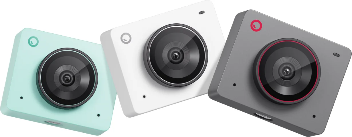 Meet 2 fixed-body camera shown in three available finishes; this offer selects Space Grey, not a three-camera set.