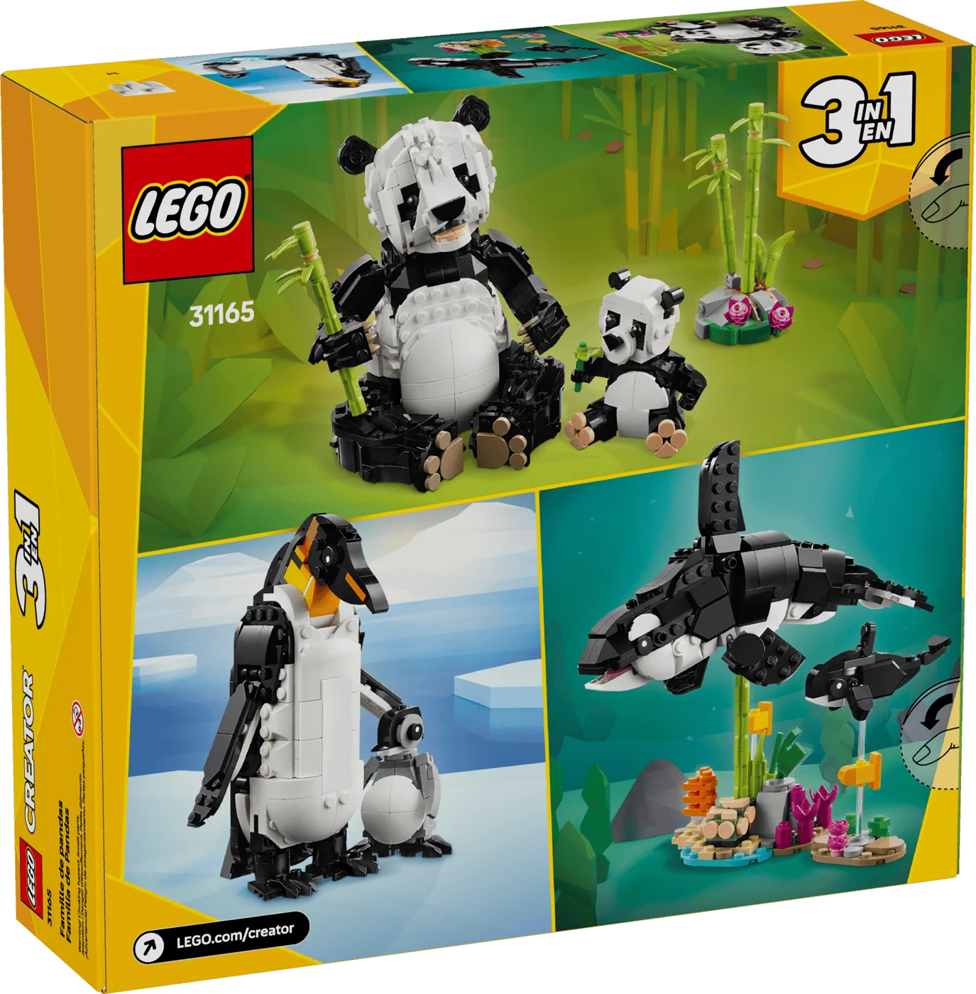 Rear packaging showing the three mutually exclusive build options.