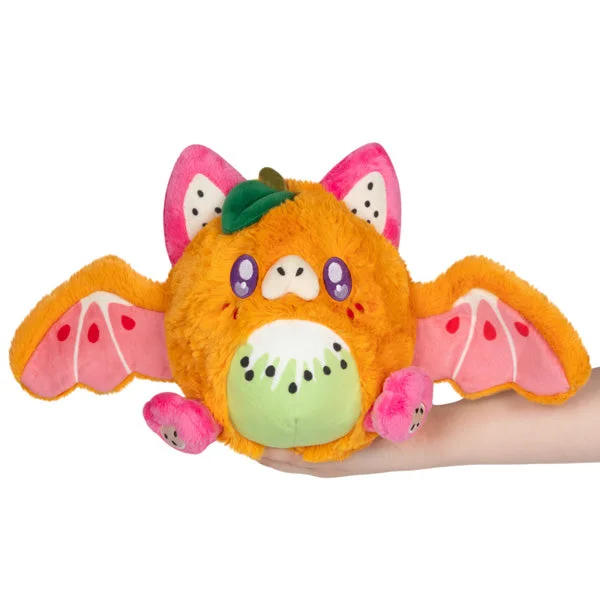 Mini Fruit Bat with green belly and pink seed-pattern wings.