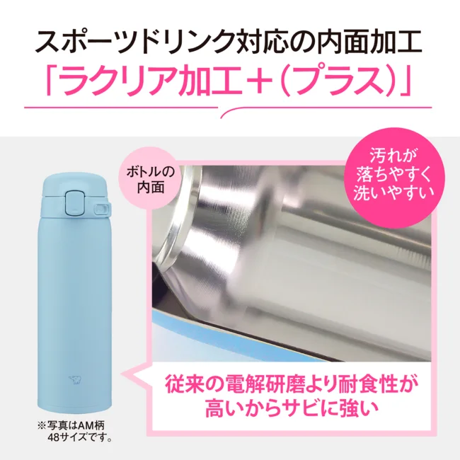 Manufacturer polished-inner-surface diagram, shown in blue.