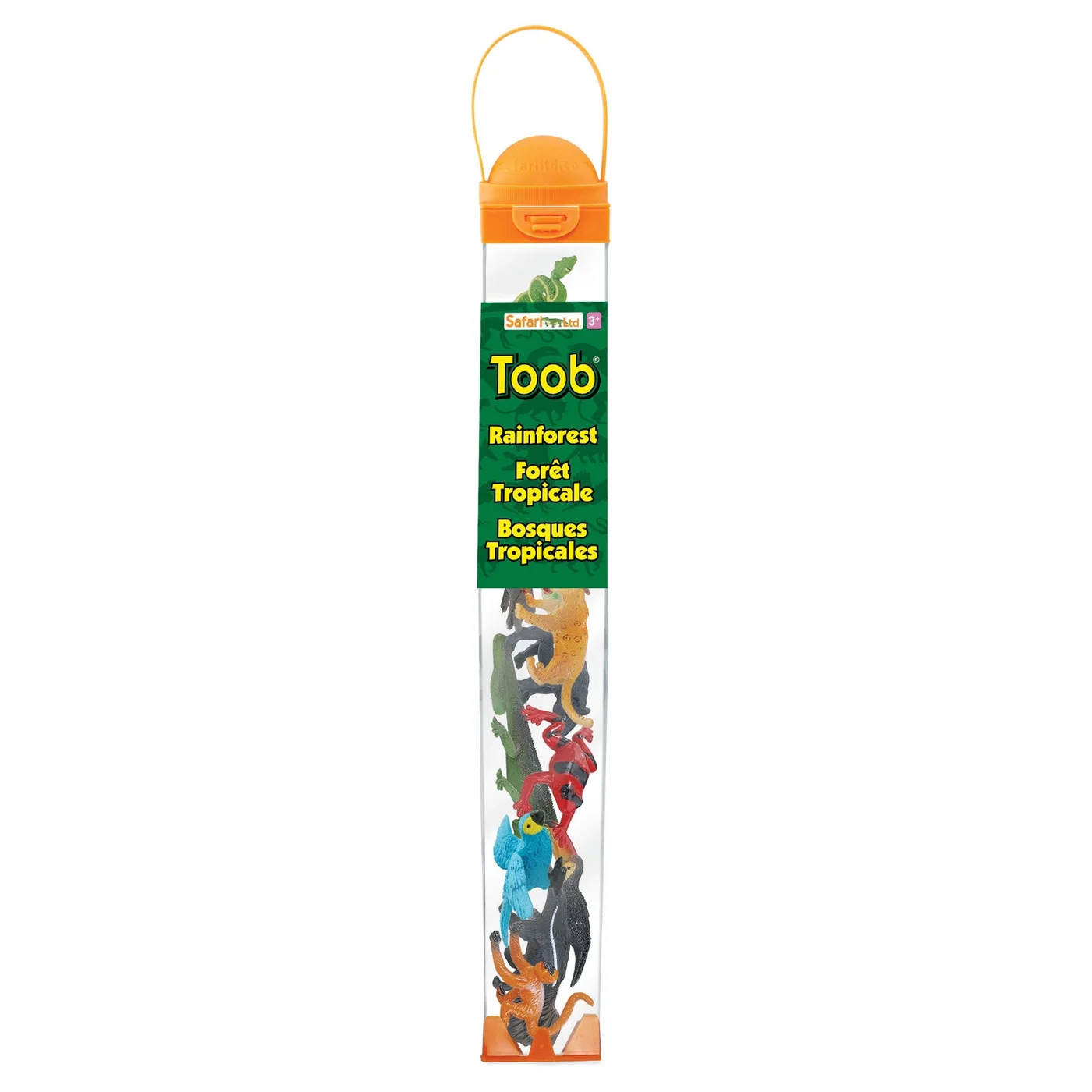 Rainforest TOOB 11-Animal Set — manufacturer reference view 2 — staged accessories not included