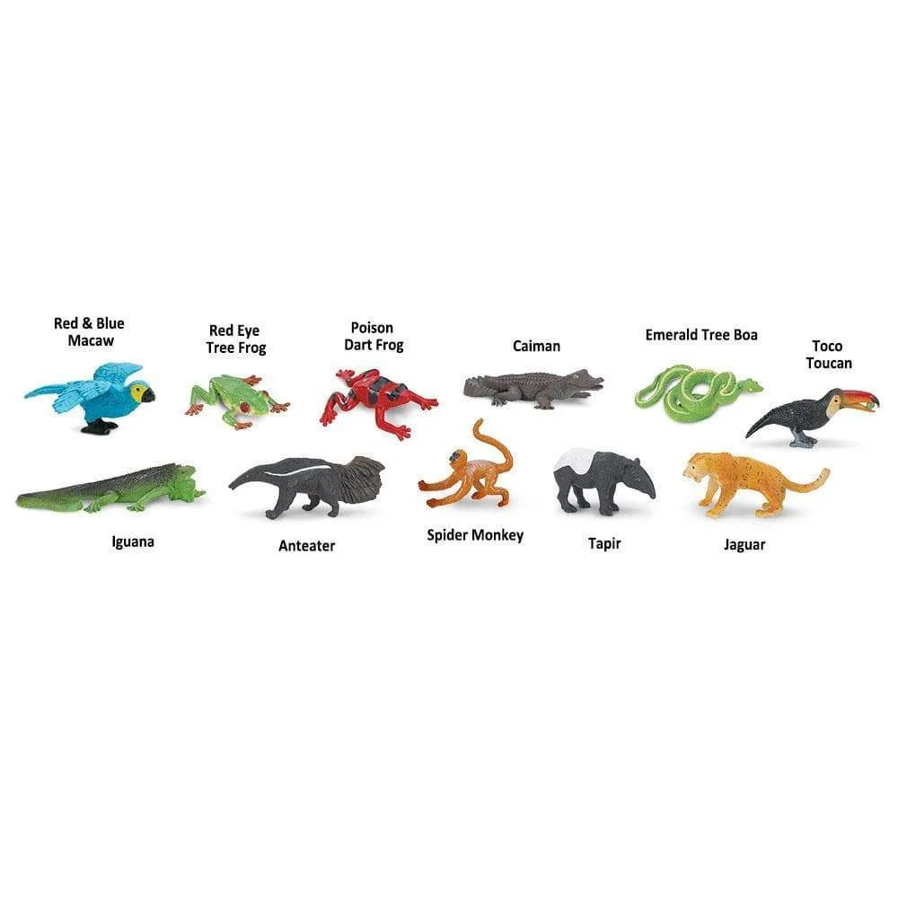 Rainforest TOOB 11-Animal Set — manufacturer reference view 4 — staged accessories not included