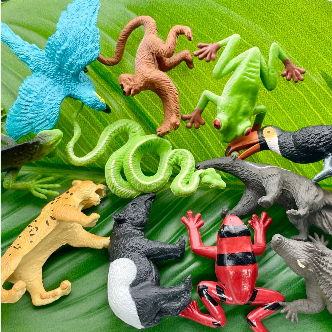 Rainforest TOOB 11-Animal Set — manufacturer reference view 10 — staged accessories not included