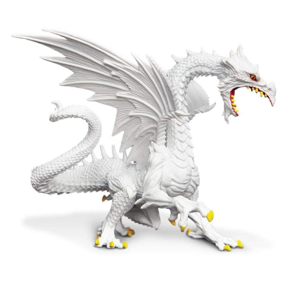 Glow-in-the-Dark Snow Dragon Figure — manufacturer reference view 1 — staged background props not included