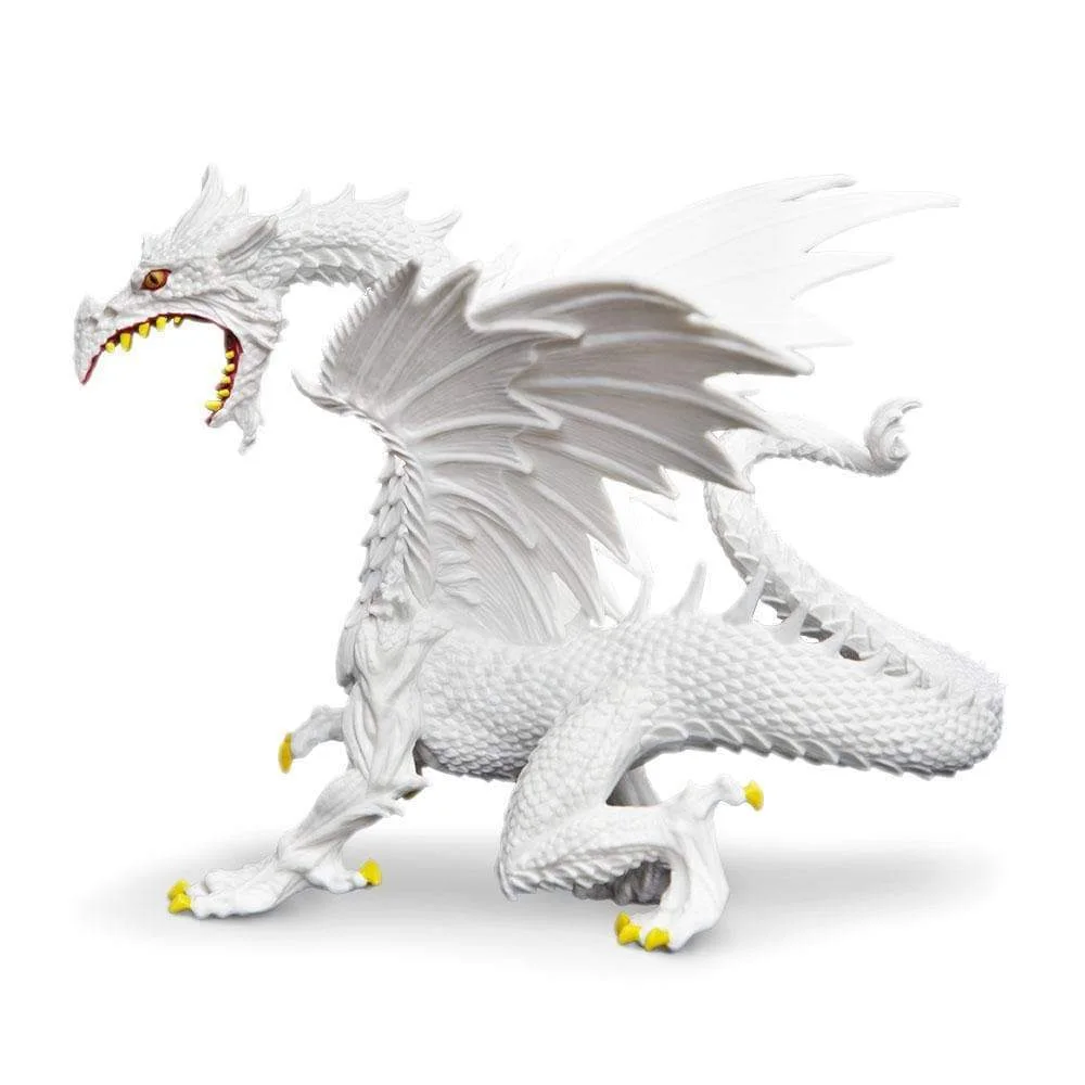 Glow-in-the-Dark Snow Dragon Figure — manufacturer reference view 2 — staged background props not included