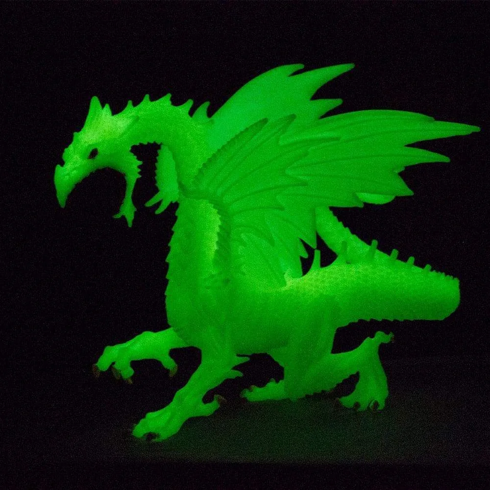 Glow-in-the-Dark Snow Dragon Figure — manufacturer reference view 5 — staged background props not included