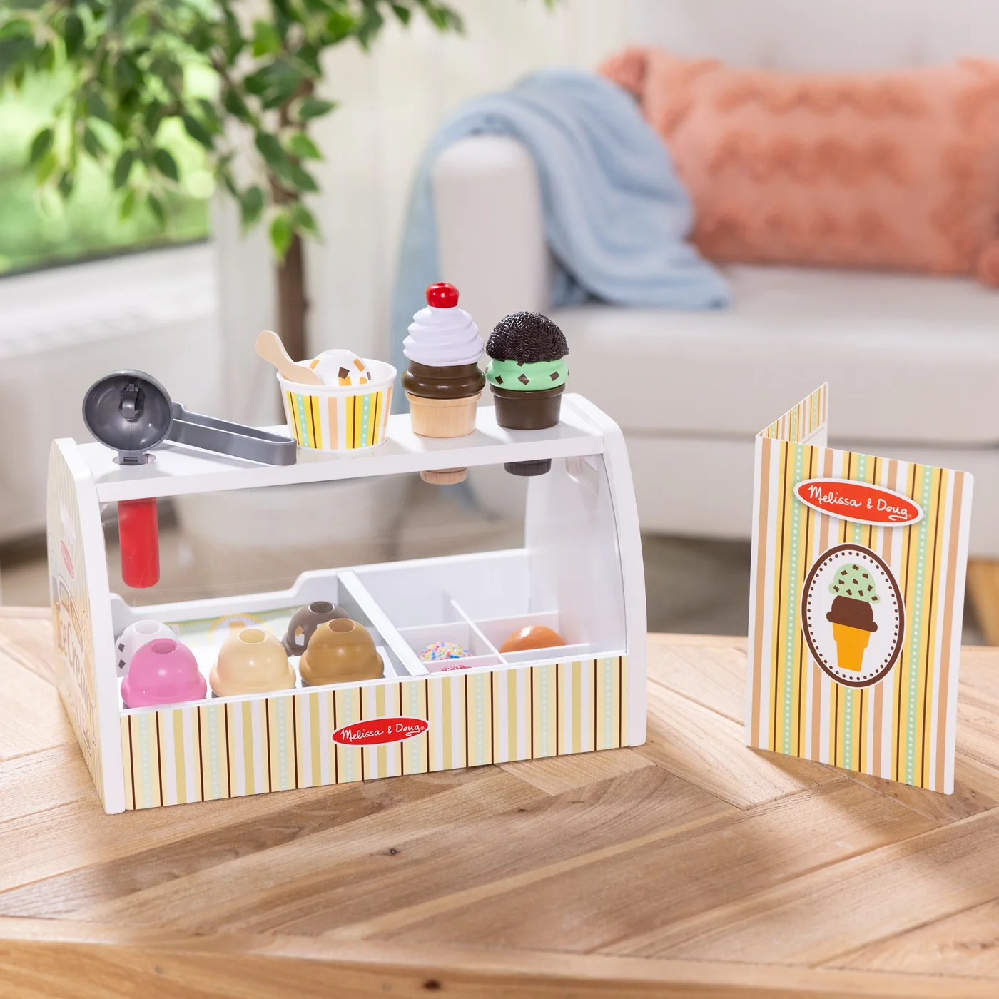 Wooden Scoop & Serve Ice Cream Counter, 28 Pieces — manufacturer reference view 9